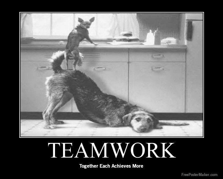Teamwork lads, teamwork!